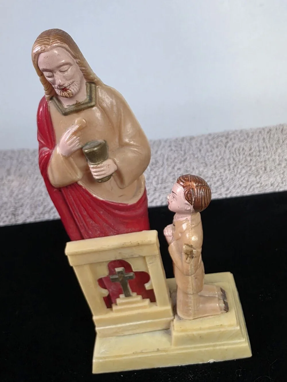 Religious First Holy Communion Depicting Jesus Christ Administering Eucharist